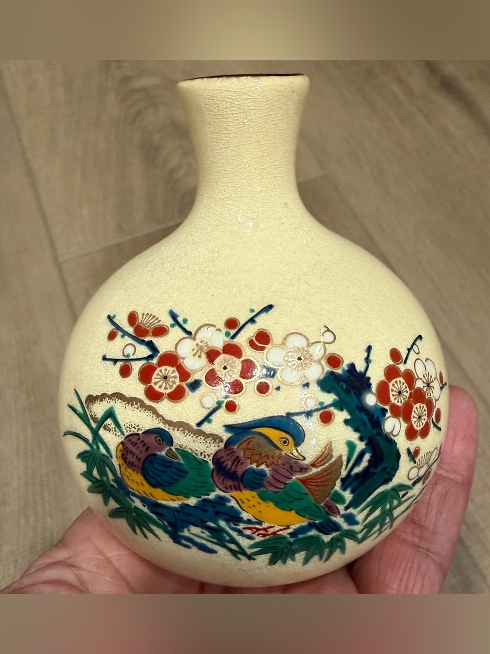 Vintage Satsuma‎ Japan Bud Vase Gold Trim Small Collectibles 3x3” Porcelain
